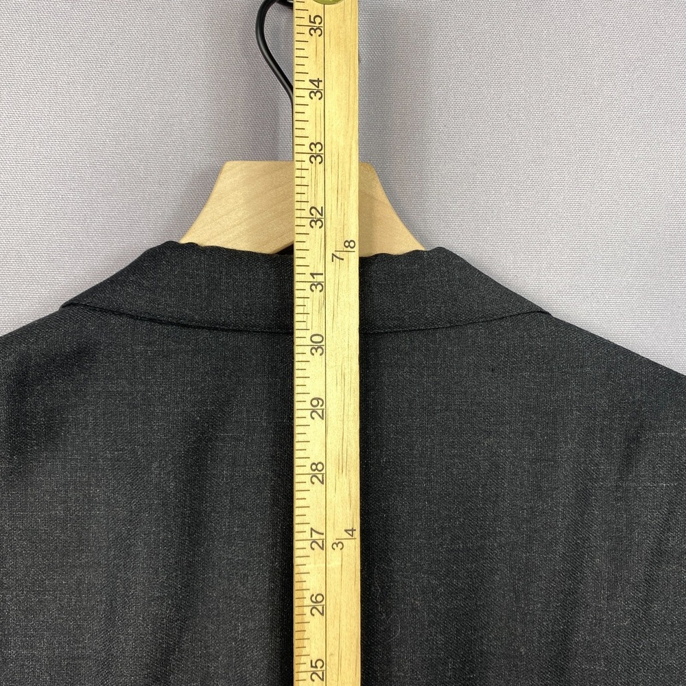 VTG Polo Ralph Lauren Blazer Peak Lapel Mens 42R Charcoal Wool USA Union Made - Picture 10 of 16